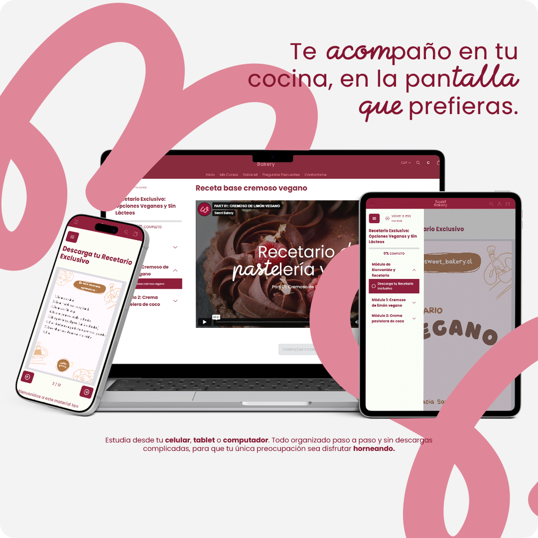 Recetario Digital de Pastelería Vegana: Postres Premium y Rentables